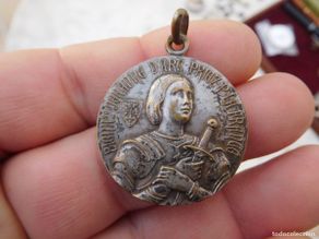 Antiguidades: Medalla religiosa de Juana de Arco Jeanne d'Arc